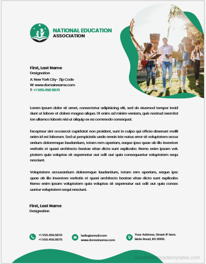National education association letterhead