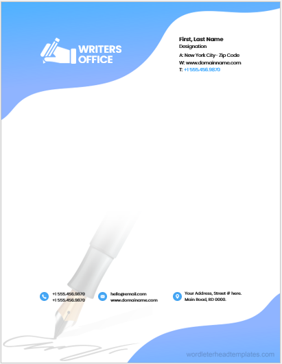 Writers Office Letterhead Template