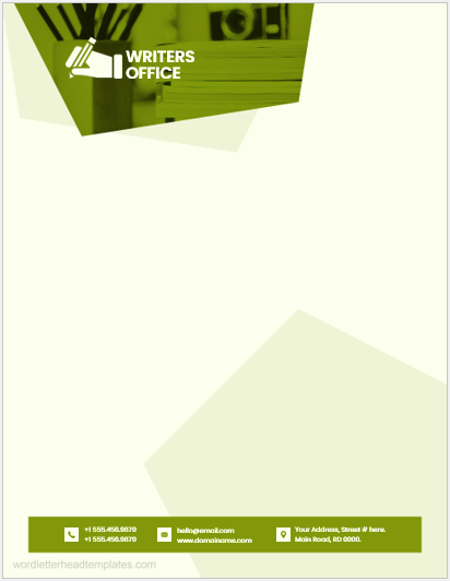 Writers Office Letterhead Template