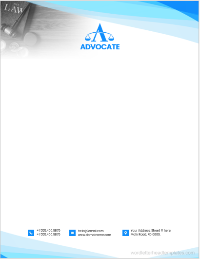 Advocate office Letterhead Template