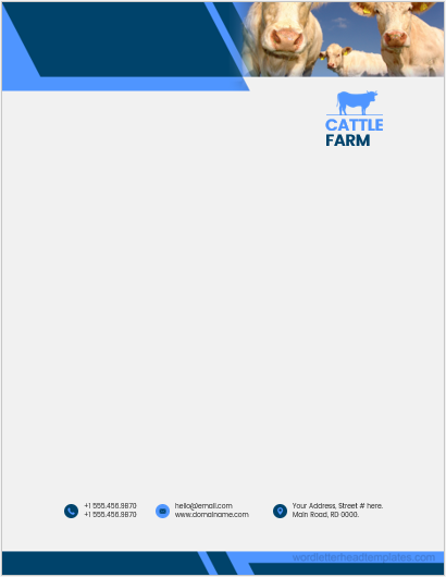 Cattle farm business Letterhead Template