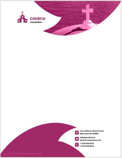 Church association office Letterhead Template