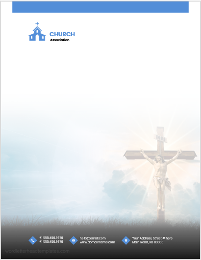 Church association office Letterhead Template