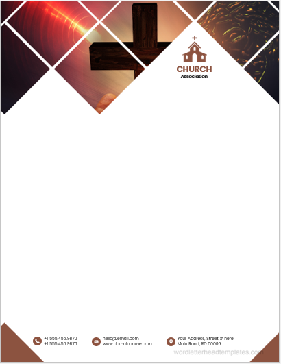 Church association office Letterhead Template