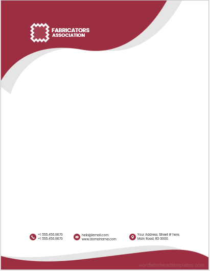 Fabricators association office letterhead template