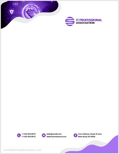 IT Professional Association Office Letterheads