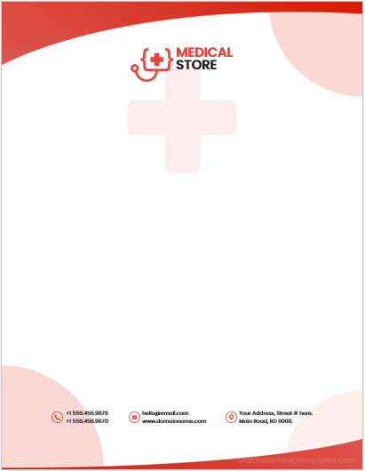 Medical store letterhead template