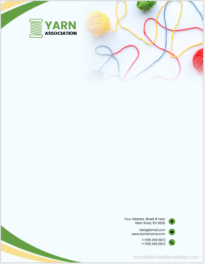 Yarn Association Office Letterhead Templates