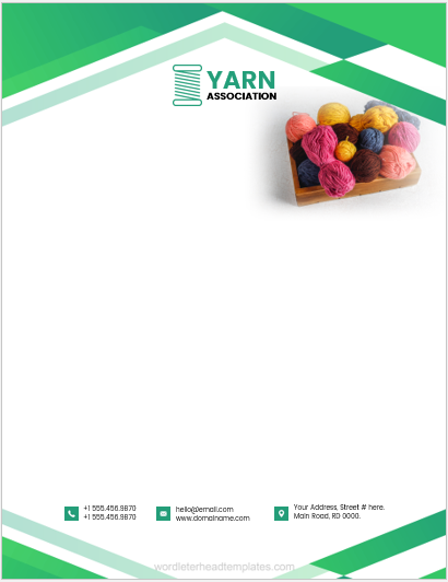 Yarn Association Office Letterhead Templates