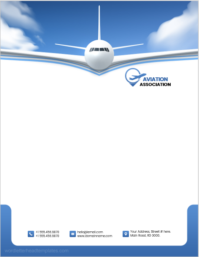 Aviation association office letterheads