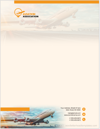 Aviation association office letterheads