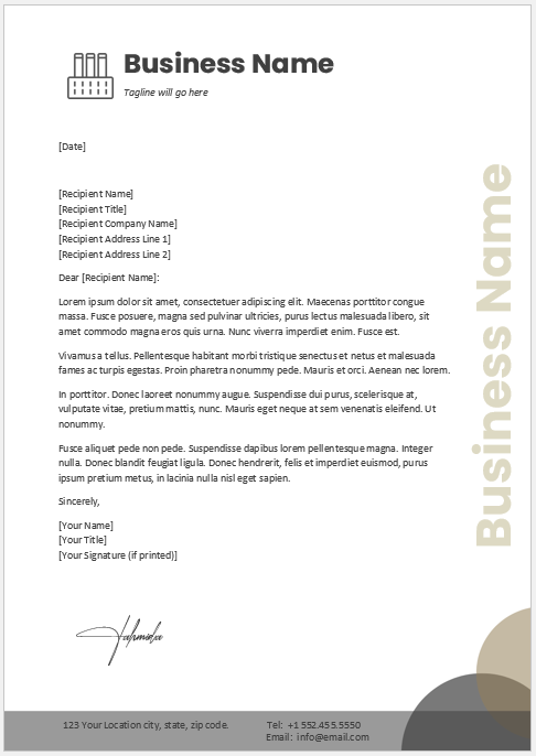 Corporate letterhead Template