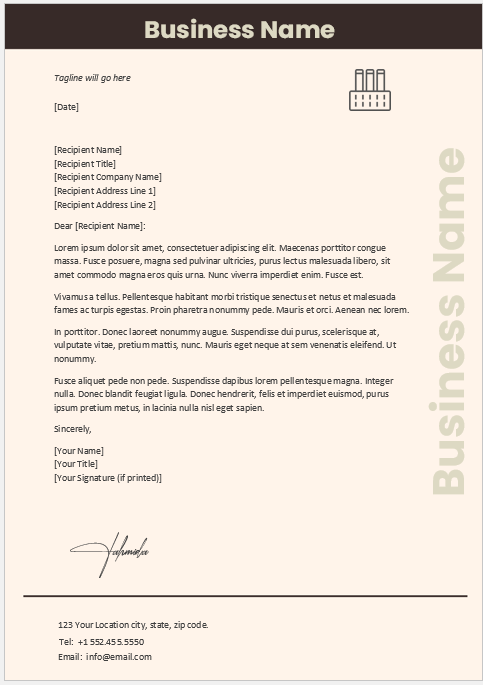 Corporate letterhead Template