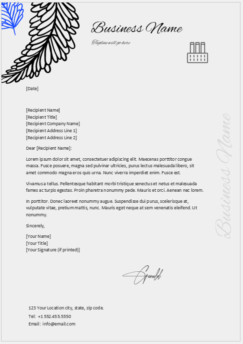 Corporate letterhead Template
