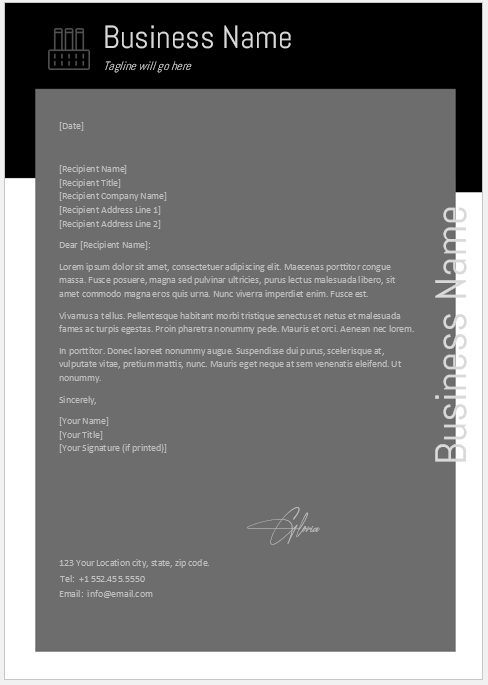 Corporate letterhead Template