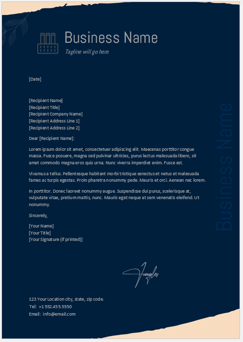 Corporate letterhead Template