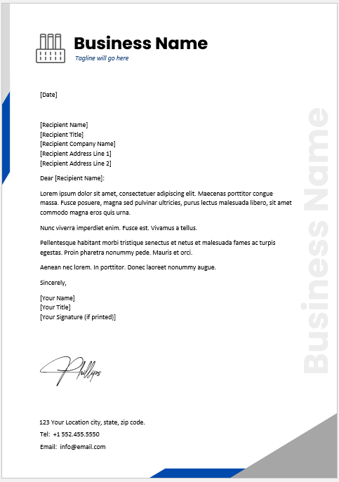 Corporate letterhead Template