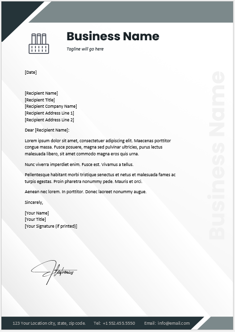 Corporate letterhead Template