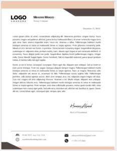 Consultant Letterhead Template