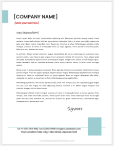 Word 2007 Letterhead Template