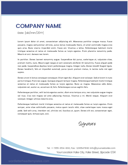 Word 2007 Letterhead Template