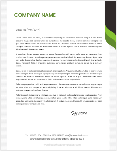 Word 2007 Letterhead Template