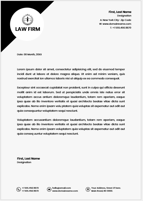 Law Firm Letterhead Template