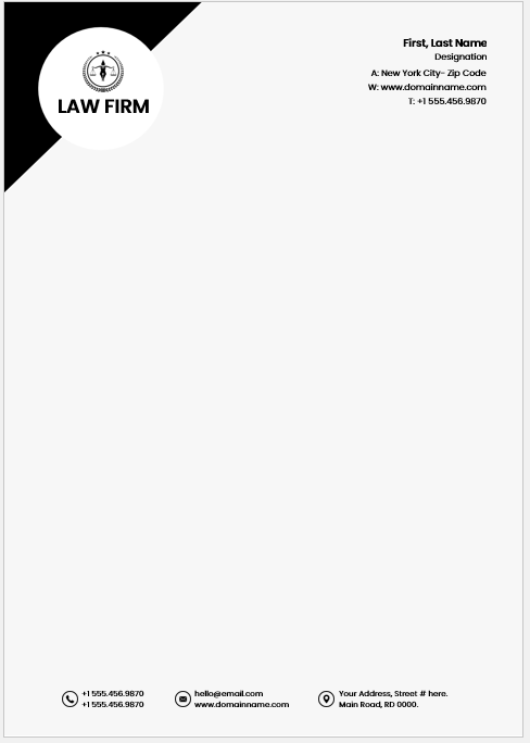 Law Firm Letterhead Template