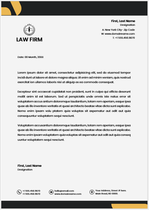 Law Firm Letterhead Template