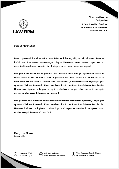 Law Firm Letterhead Template