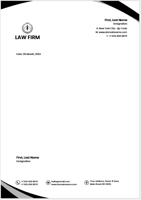 Law Firm Letterhead Template