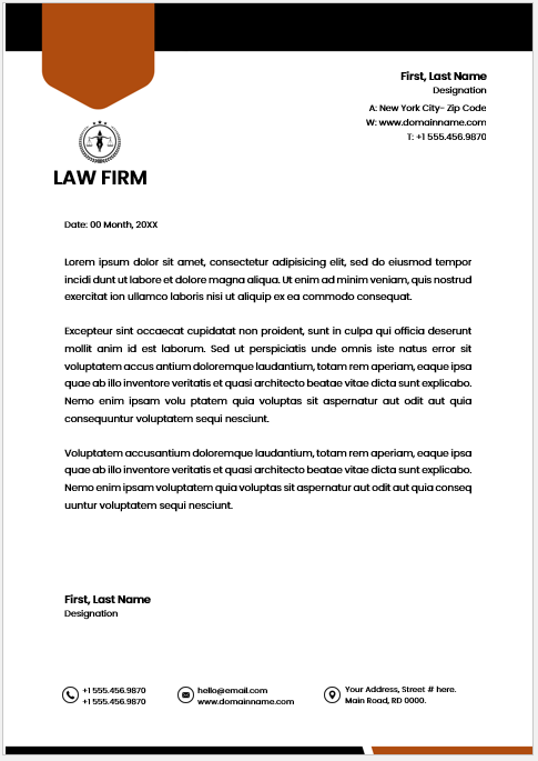 Law Firm Letterhead Template