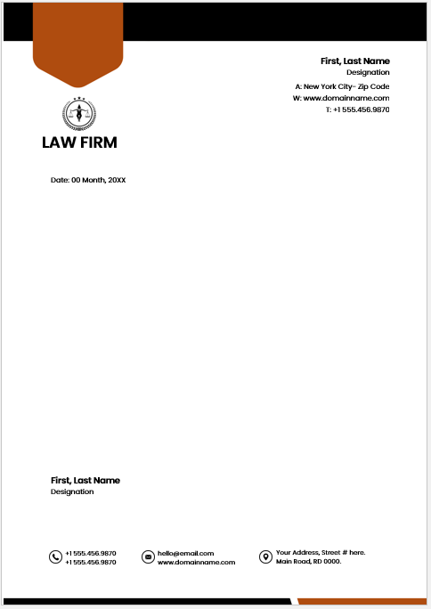 Law Firm Letterhead Template