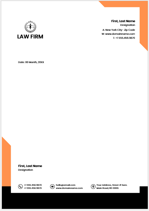 Law Firm Letterhead Template