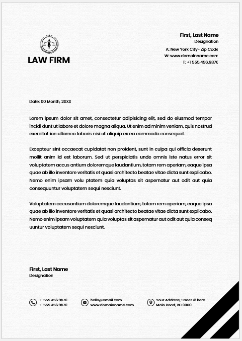 Law Firm Letterhead Template