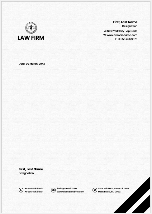 Law Firm Letterhead Template