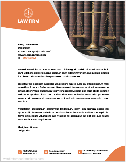 Law Firm Letterhead Template