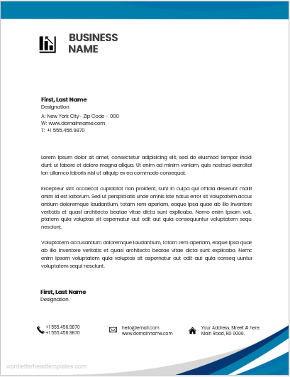 Corporate business letterhead template