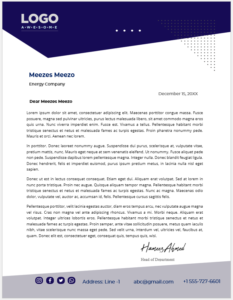 Manager office letterhead template