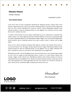 Manager office letterhead template