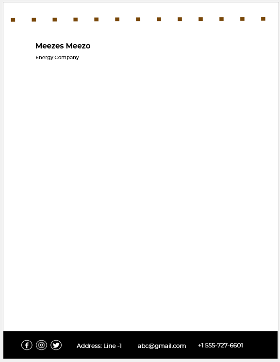 Manager office letterhead template