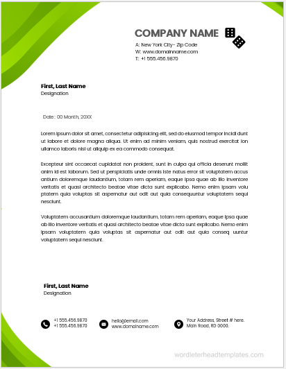 Manager office letterhead template