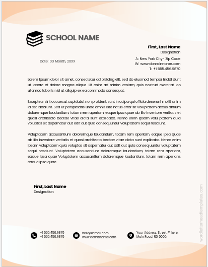 School principal office letterhead