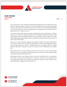 Manager office letterhead template