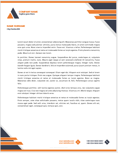 Manager office letterhead template