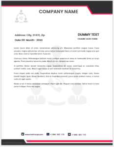 Manager office letterhead template