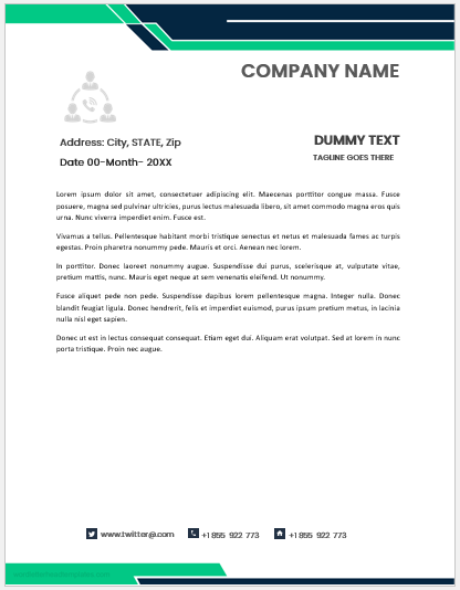 Corporate business letterhead template