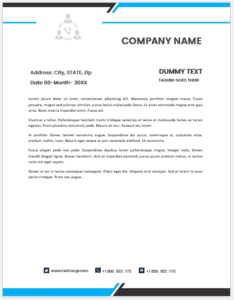 Corporate business letterhead template