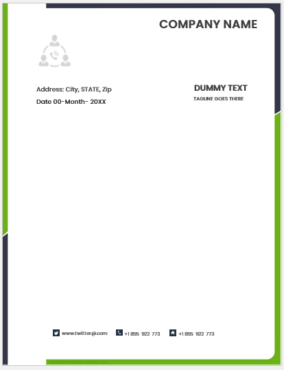 Manager office letterhead template