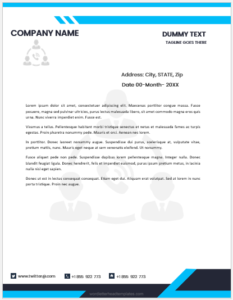 Corporate business letterhead template